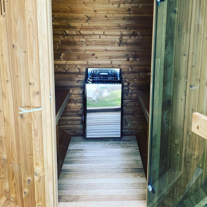 Harvia The Wall Series, 8kW, Black Stainless Steel Sauna Heater, 240V 1PH HSW8U1B