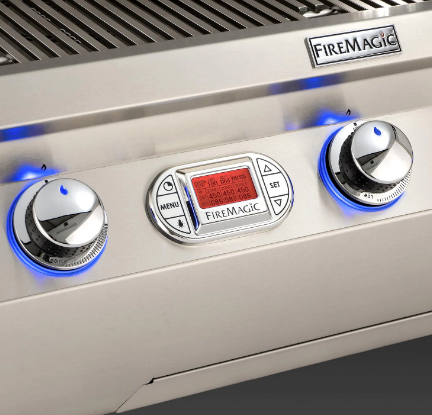 Fire Magic Echelon Diamond E790S 36-Inch Natural/Propane Gas Grill W/ Side Burner, One Infrared Burner, Magic View Window, Rotisserie, & Digital Thermometer - E790S-8L1N-62-W/E790S-8L1P-62-W
