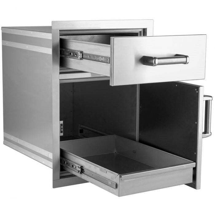 Fire Magic Flush 17-Inch Pantry / Access Drawer Combo - 54018S