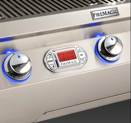 Fire Magic Echelon Diamond E660I 30-Inch Built-In Propane/Natural Gas Grill W/ Magic View Window, Rotisserie, & Digital Thermometer - E660I-8E1P-W/E660I-8E1N-W