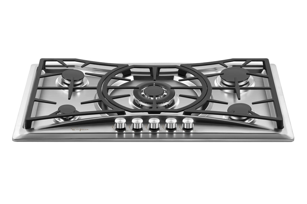 Empava 36-Inch Built-In Natural Gas Cooktops in Stainless Steel (EMPV-36GC22)