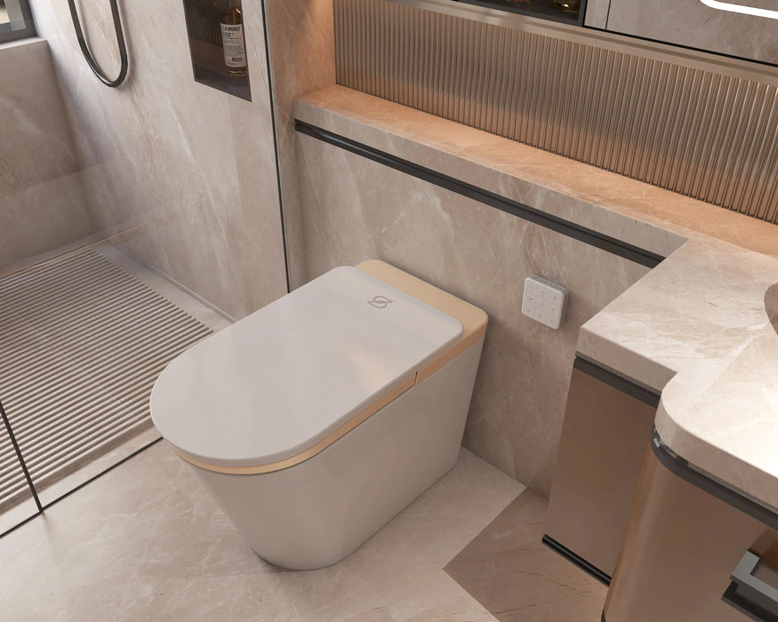 SEEWIN Bidet Toilet Leipzig Pro-Gold with Goldden Seat and Full Features CL5-G