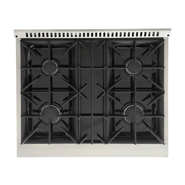 Kucht Signature 30-Inch Pro-Style Dual Fuel Range in Stainless Steel with Black Oven Door & Rose Gold Accents (KDF302-K-ROSE)