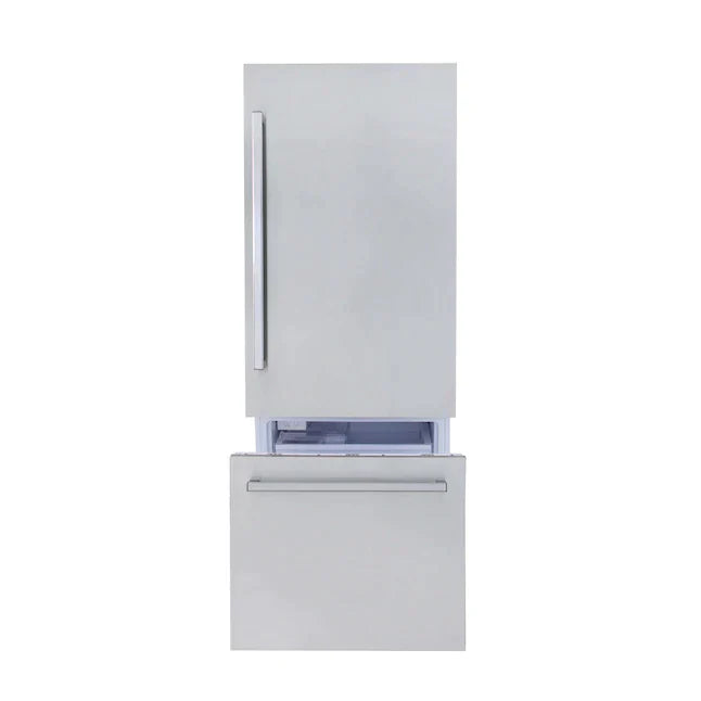 Kucht 30-Inch 17 Cu. Ft. Built-In Refrigerator in Stainless Steel (KR300SD, K30SSP, K30SSH)