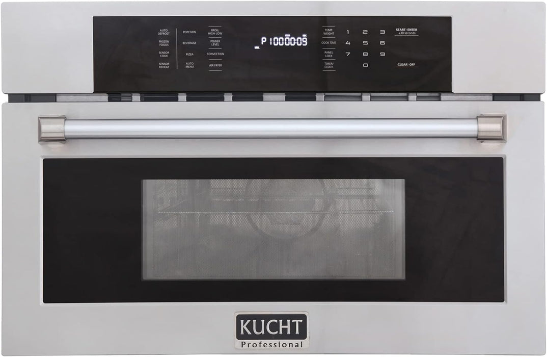 Kucht 30-Inch 1.6 Cu. Ft. Built-in Microwave Wall Oven with Air Fryer and Convection Cooking (KM30C)