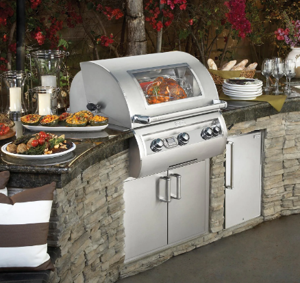 Fire Magic Echelon Diamond E660I 30-Inch Built-In Propane/Natural Gas Grill W/ Magic View Window, Rotisserie, & Digital Thermometer - E660I-8E1P-W/E660I-8E1N-W
