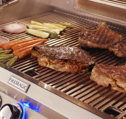 Fire Magic Echelon Diamond E660I 30-Inch Built-In Propane/Natural Gas Grill W/ Magic View Window, Rotisserie, & Digital Thermometer - E660I-8E1P-W/E660I-8E1N-W