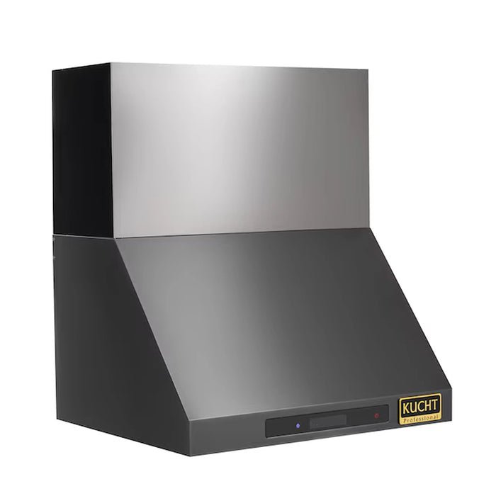 Kucht 36-Inch 900 CFM Ducted Wall Mount Range Hood in Dark Titanium Stainless Steel (KRH363A-C)