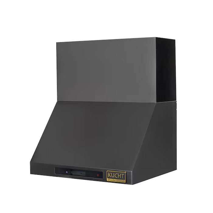 Kucht 36-Inch 900 CFM Ducted Wall Mount Range Hood in Dark Titanium Stainless Steel (KRH363A-C)