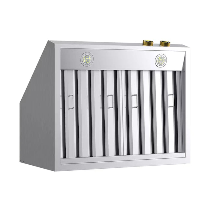 Kucht 30-Inch 900 CFM Wall Mount Range Hood in Stainless Steel with Gold Trim (KRH300-GL-C)