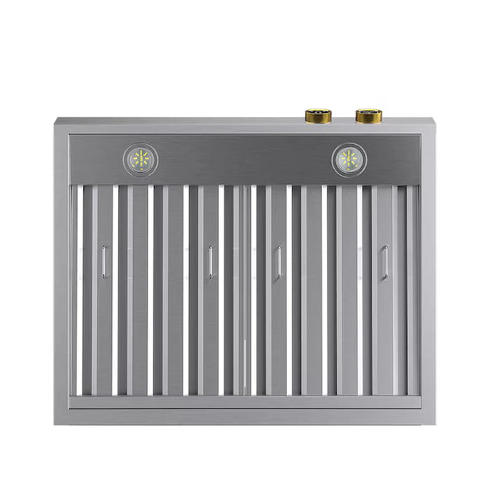 Kucht 30-Inch 900 CFM Wall Mount Range Hood in Stainless Steel with Gold Trim (KRH300-GL-C)