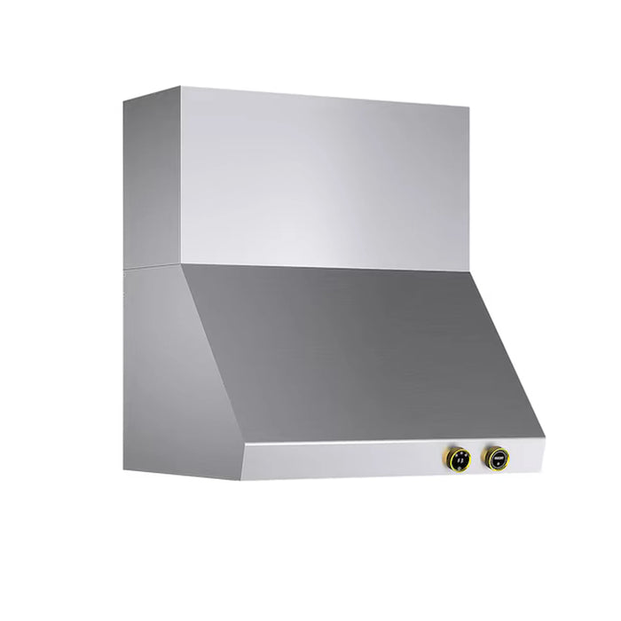 Kucht 30-Inch 900 CFM Wall Mount Range Hood in Stainless Steel with Gold Trim (KRH300-GL-C)