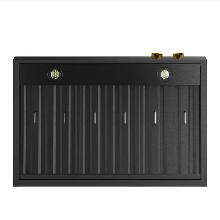 Kucht 36-Inch 900 CFM Ducted Under Cabinet Range Hood in Dark Titanium Stainless Steel with Gold Accents (KRHG360-GL)