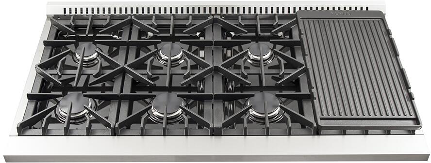 FORNO Appliance Package- 48 Inch Gas Range, Wall Mount Range Hood, AP-FFSGS6244-48
