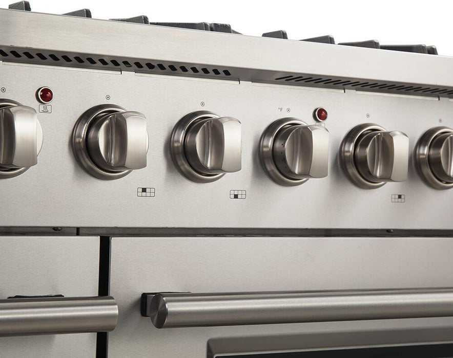 FORNO Appliance Package- 48 Inch Gas Range, Wall Mount Range Hood, AP-FFSGS6244-48