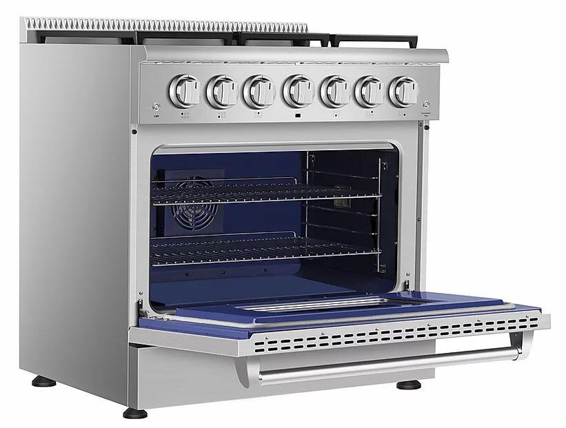 Empava 36-Inch Slide-In Single Oven Gas Range in Stainless Steel  (EMPV-36GR04)