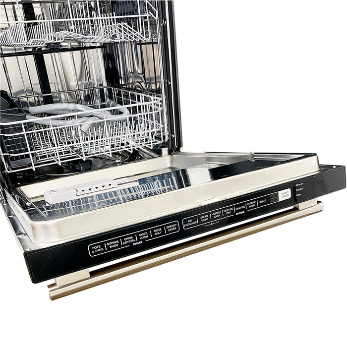 FORNO Appliance Package - 48 Inch Gas Range, Dishwasher, 60 Inch Refrigerator, AP-FFSGS6244-48-5