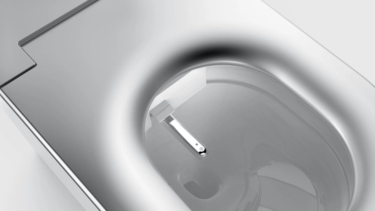 SEEWIN Bidet Toilet Leipzig Pro-SILVER with Silver Seat and Full Features CL-6 Pro