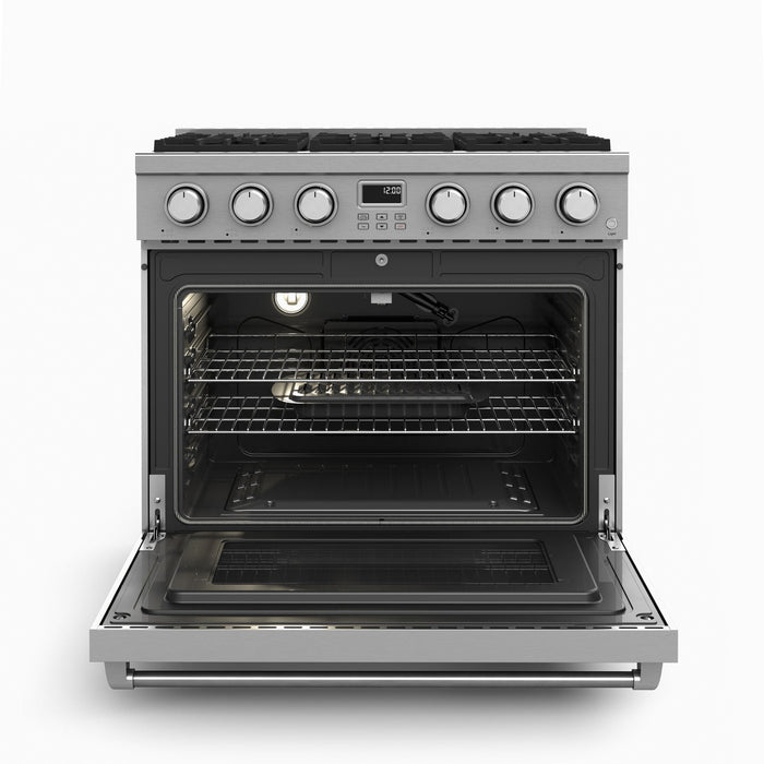 Thor Kitchen 36" Contemporary Professional Propane Gas Range, ARG36LP