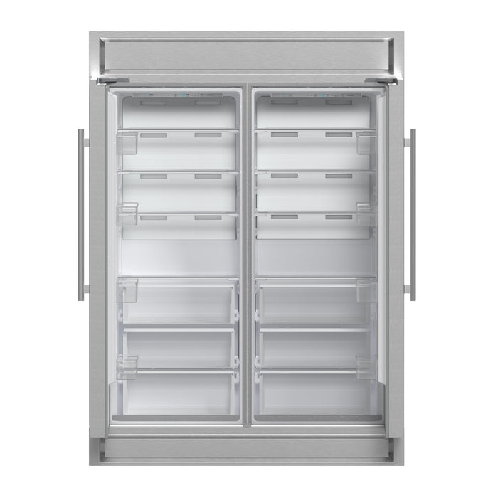 FORNO Maderno 60" 27.2 cu.ft. Convertible Refrigerator and Freezer with Modern Trim Kit, FFFFD1722-60S