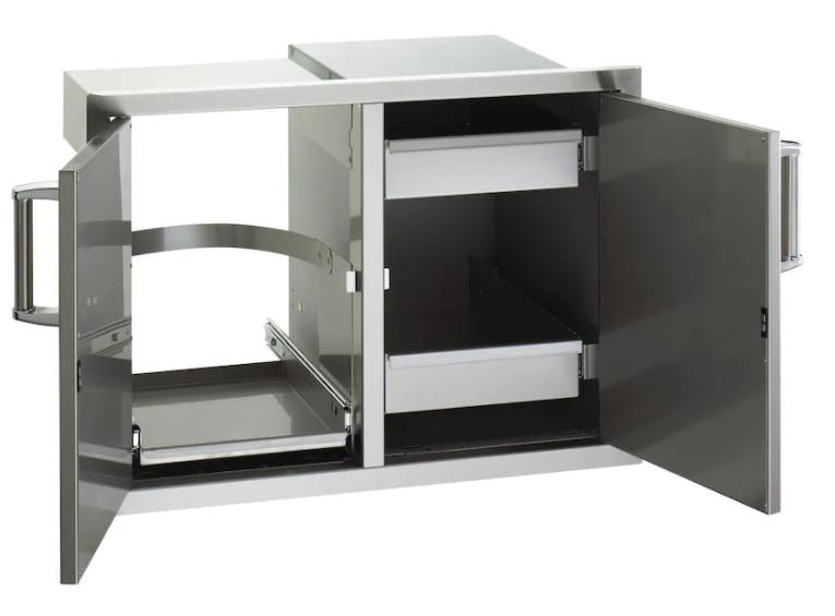 Fire Magic Flush 30-Inch Double Access Door With Drawers And Propane Tank Storage With Soft Close - 53930SC-12T
