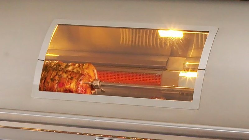 Fire Magic Grills E1060I-8LAN-W/ E1060I-8LAP-W Echelon 50 Inch Built-In Grill with Analog Thermometer with View Window, Natural/Propane Gas, Infrared burner "L" Burner