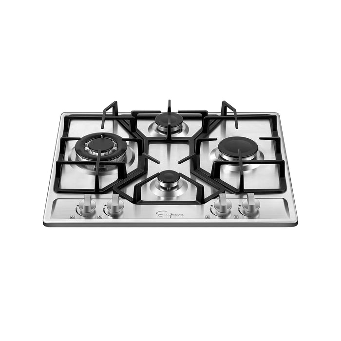Empava 24-Inch Built-in Natural Gas Cooktops with 4 Burners in Stainless Steel (EMPV-24GC4B67A)