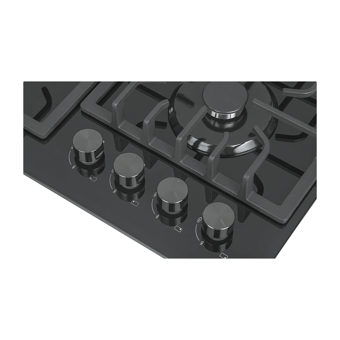 Empava 24-Inch Built-In Natural Gas Cooktops with 4 Burners in Black (EMPV-24GC28)