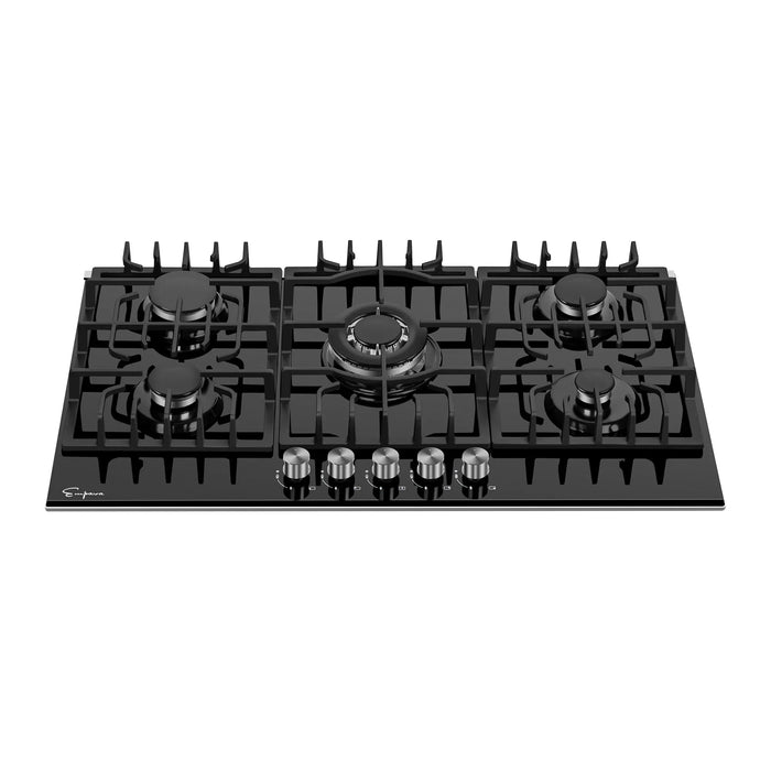 Empava 30-Inch Built-In Natural Gas Cooktops in Black (EMPV-30GC26)