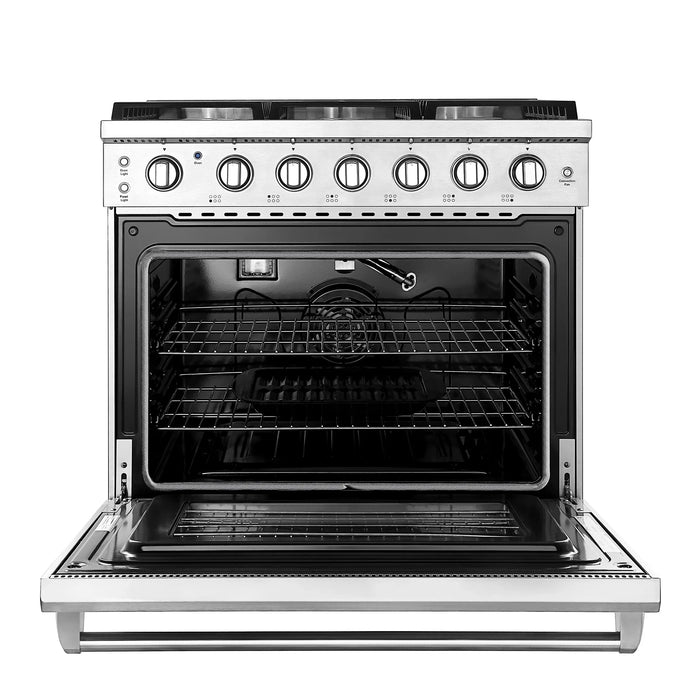 Empava 36-Inch Pro-Style Slide-In Single Oven Gas Range in Stainless Steel (EMPV-36GR11)