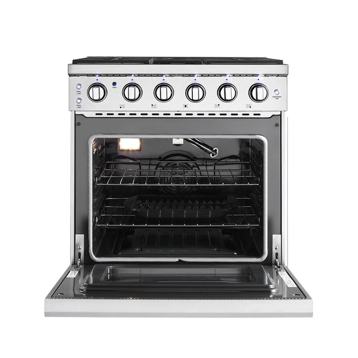 Empava 30-Inch Pro-Style Slide-In Single Oven Gas Range in Stainless Steel (EMPV-30GR10)