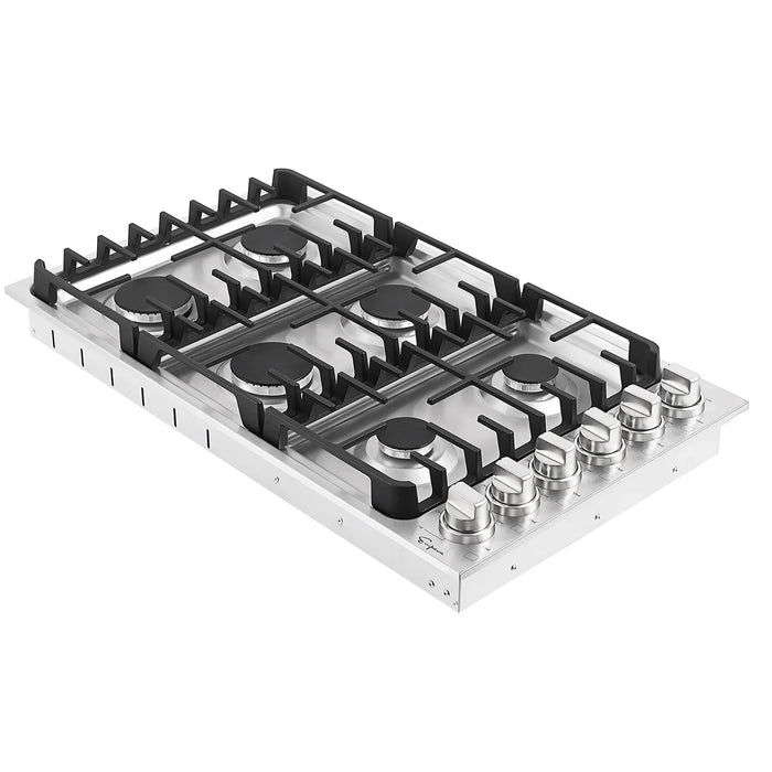 Empava 36-Inch Built-In Natural Gas Cooktop in Stainless Steel (EMPV-36GC34)