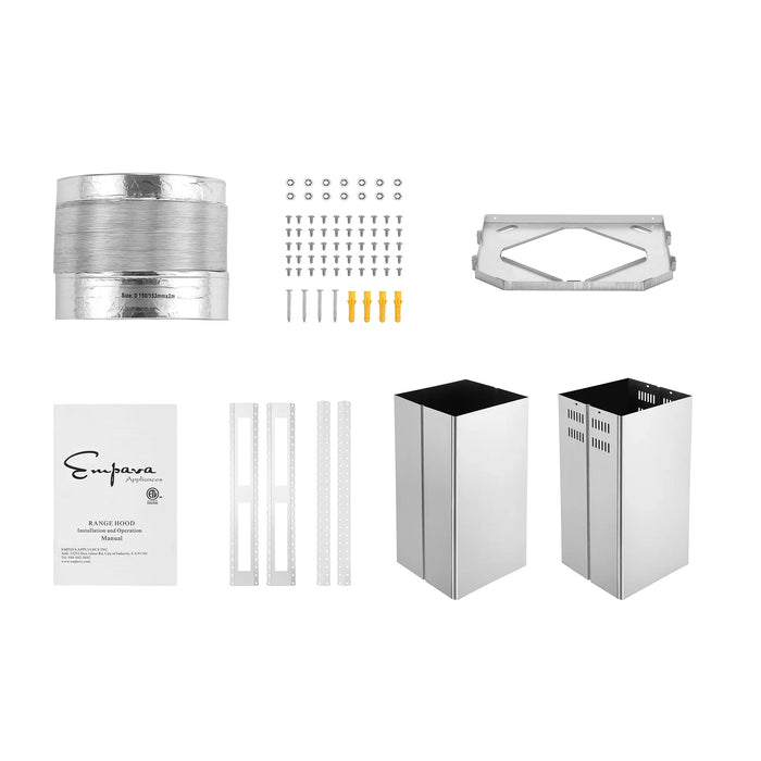 Empava 36-Inch 400 CFM Kitchen Island Wall Mount Ducted Range Hood (EMPV-36RH09)