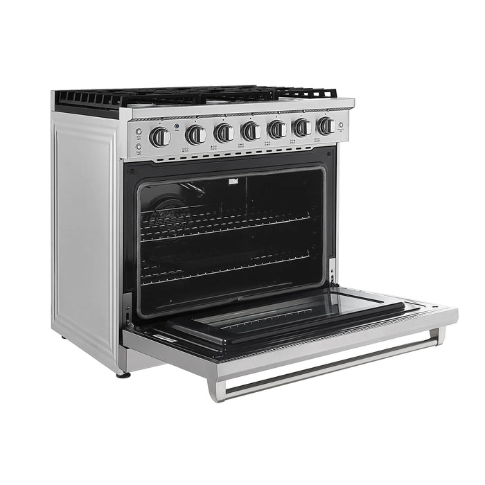 Empava 36-Inch Pro-Style Slide-In Single Oven Gas Range in Stainless Steel (EMPV-36GR11)