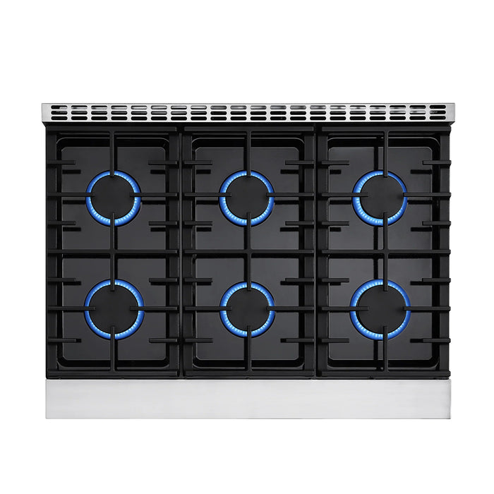 Empava 36-Inch Pro-Style Slide-In Single Oven Gas Range in Stainless Steel (EMPV-36GR11)