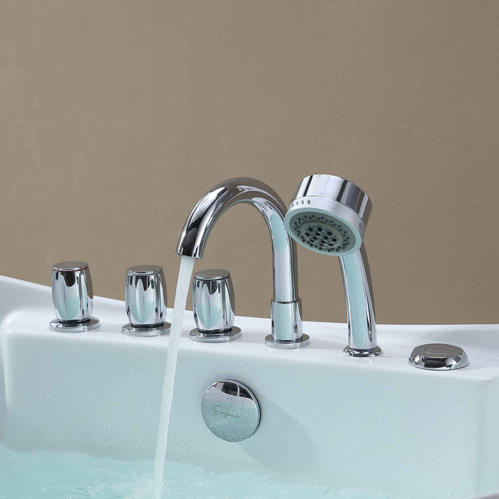 Empava 67-Inch Whirlpool Freestanding Acrylic Bathtub (EMPV-67AIS10)