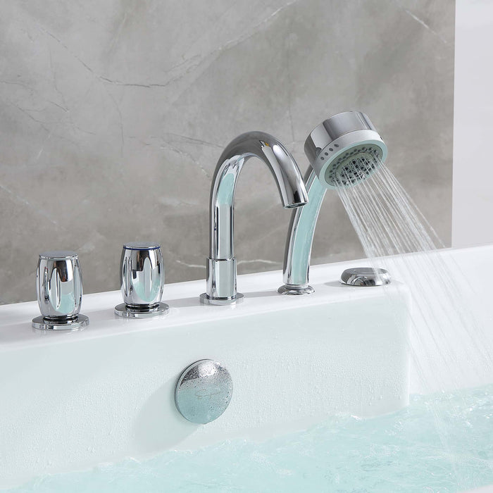 Empava 67-Inch Whirlpool Freestanding Acrylic Bathtub (EMPV-67AIS16)
