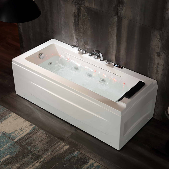Empava 67-Inch Whirlpool Rectangular Bathtub (EMPV-67JT351LED)