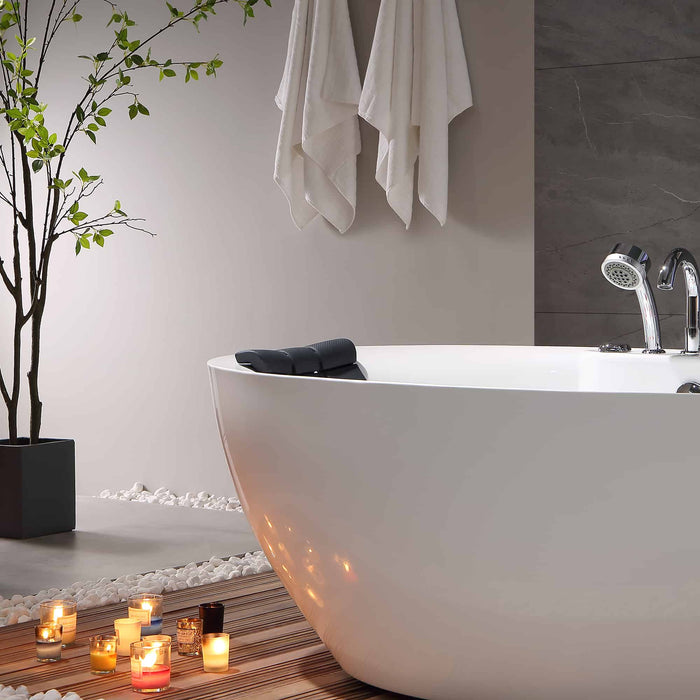 Empava 71-Inch Whirlpool Freestanding Acrylic Bathtub (EMPV-71AIS14)