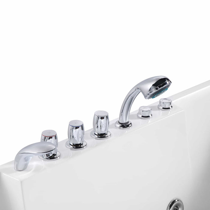 Empava 72-Inch Whirlpool Rectangular Bathtub (EMPV-72JT367LED)
