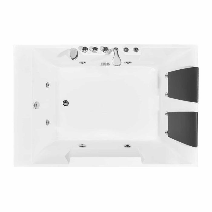 Empava 72-Inch Whirlpool Rectangular Bathtub (EMPV-72JT367LED)