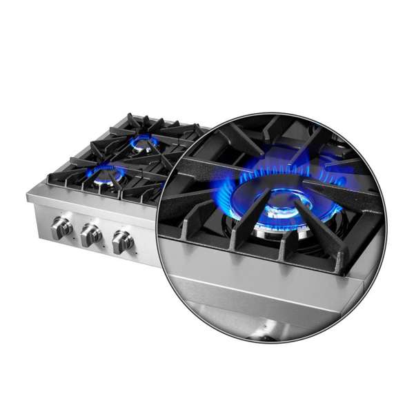 FORNO Cossato 36" Gas Rangetop with 6 Sealed Burners in Stainless Steel, FCTGS5737-36