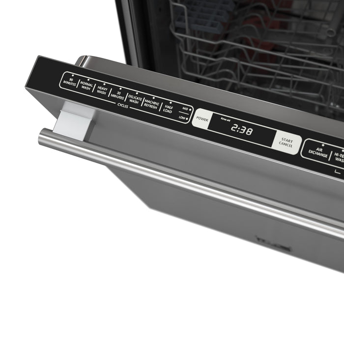 FORNO Romano 24" Built-In Tall Tub Dishwasher in Stainless Steel with Silver Handles, FDWBI8035-24S