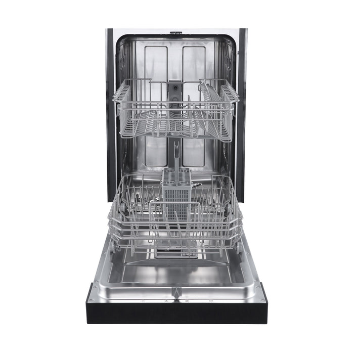 FORNO Polo 18" Built-in Dishwasher in Black, FDWBI8041-18BLK