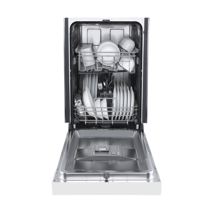 FORNO Polo 18" Built-in Dishwasher in White, FDWBI8041-18WHT