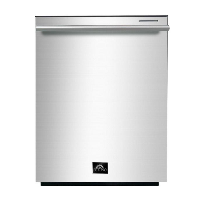 FORNO Package - 36" Electric French Door Range, Wall Mount Range Hood, Refrigerator and Dishwasher, AP-FFSEL6917-36-4PK-1