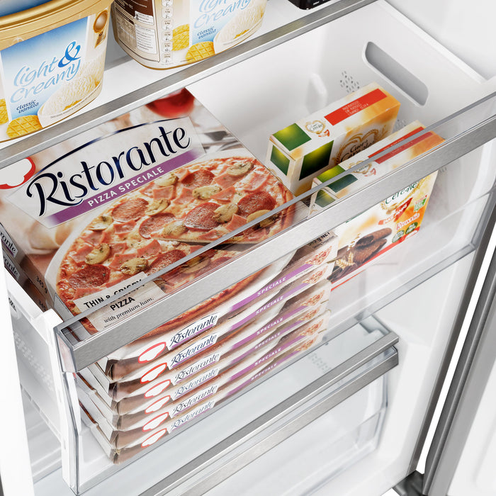 FORNO Maderno 32" 13.6 cu.ft. Right Swing Convertible Refrigerator and Freezer with Modern Trim Kit in Stainless Steel, FFFFD1722-32RSG