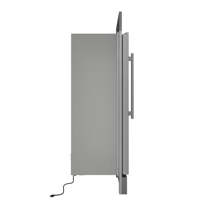 FORNO Maderno 32" 13.6 cu.ft. Right Swing Convertible Refrigerator and Freezer with Modern Trim Kit in Stainless Steel, FFFFD1722-32RSG