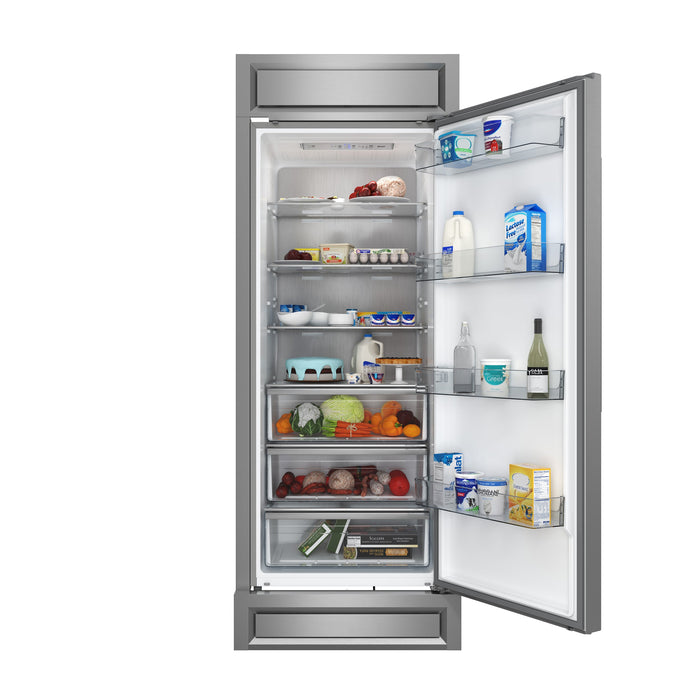 FORNO Maderno 28" 13.6 cu. ft. Right Swing Convertible Refrigerator/ Freezer with Modern Trim Kit, FFFFD1722-32RS