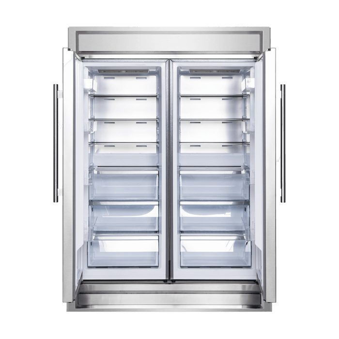 FORNO Appliance Package - 48" Gas Range, 60" Refrigerator, Microwave Drawer, Dishwasher, AP-FFSGS6244-48-26